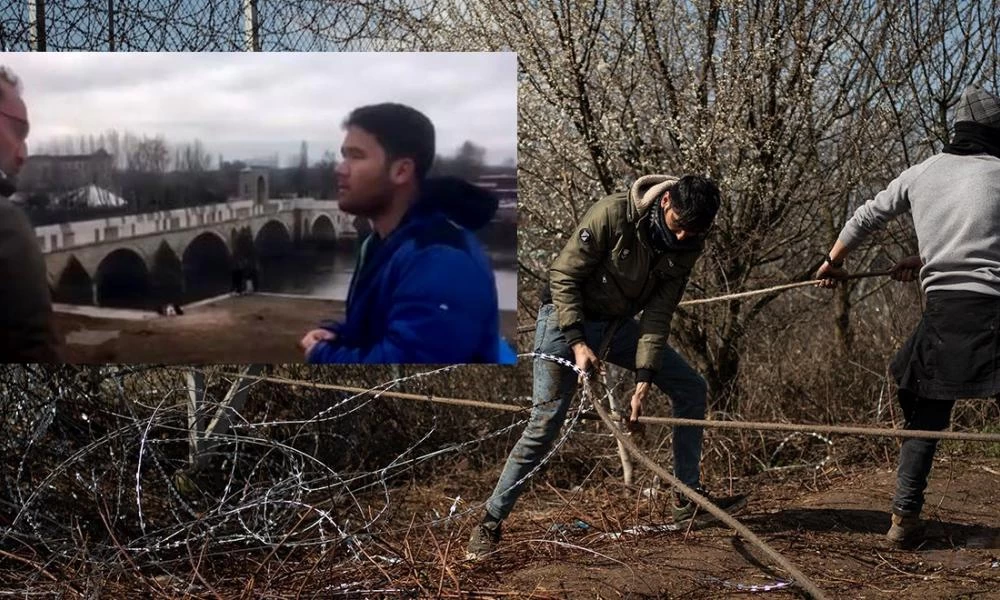 Τούρκος δημοσιογράφος καθοδηγεί μετανάστη πώς να περάσει τον Έβρο